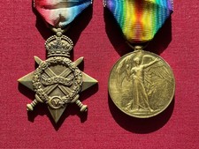 1914-15 Star & Victory Medal to 2. LIEUT.  W. EDWARDS. 7th Middlesex Regiment.