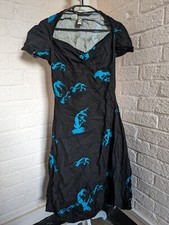 Necessary Evil dress size S black with blue mermaids