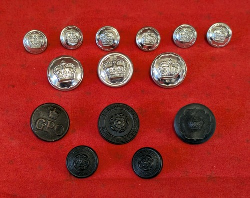 Vintage uniform buttons 12 - 14,
