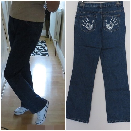 Dark blue jeans with - dark,