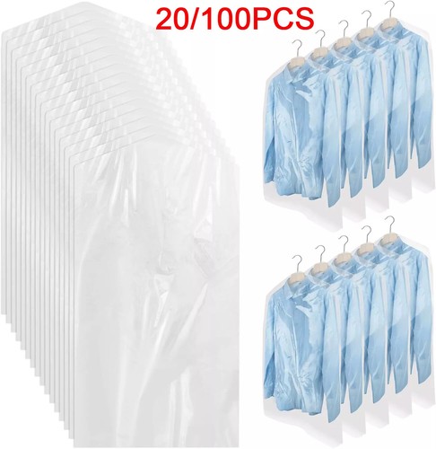 100x plastic garment bag - plastic,