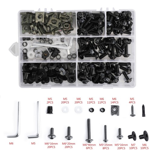 198pcs black fairing bolts - 198pcs,