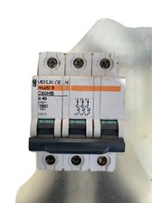 Merlin Gerin C60HB B40 tripple Pole Mcb - Damaged Locking Clip But Still Usable 