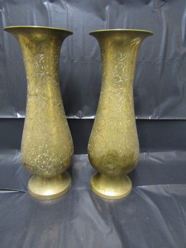 Pair vintage brass - a, of