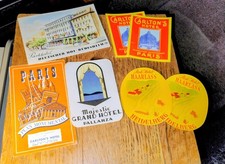 5 Vintage Luggage Labels And