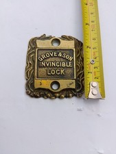 Grove and Son Brass Antique Victorian Safe Escutcheon Keyhole Cover