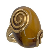 Tiger Eye Ring Gold 9ct Yellow