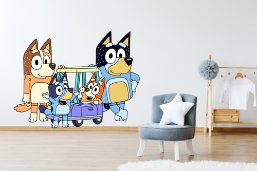 Bluey wall sticker - bluey,