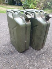 X2 Old 20 litre Jerry Cans Petrol Fuel Carriers 
