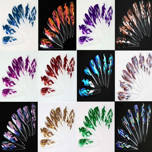 Nail art decal flame stickers - art,