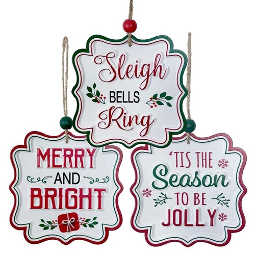 10cm metal christmas slogan - 10cm,