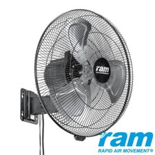 RAM 18" Heavy Duty Wall Fan 3 Speed - Home, Office, Grow Room Fan, Hydroponics