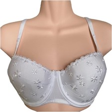 LA SENZA White Underwired Floral Embroidered Bra 34E FREE POSTAGE