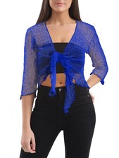 Womens Tie Up Open Front Shrug