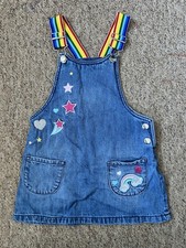 Girls Blue Denim Dungarees