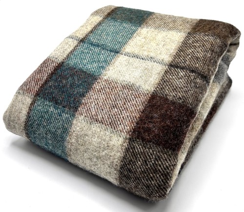 Brown cream check - check, fabric