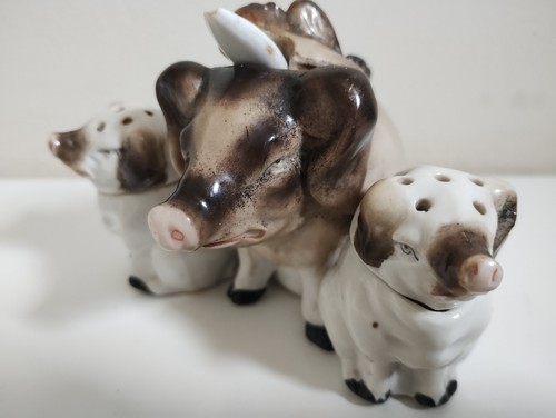 Vintage antique pig - pig, salt