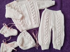 Hand Knitted Baby Set 0-3