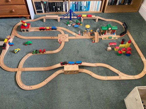 Large brio wooden railway - wooden,