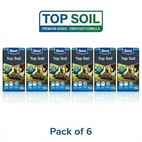 Topsoil 150l 6x25l bags garden - 150l,