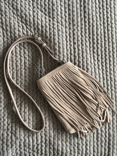 Zara girls stone suede tassle - stone,