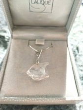 Lalique Fish Pendant,Clear