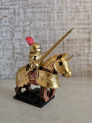 Golden medieval knight with - medieval,