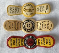 3 Vintage Unused Paper Bottle Labels WARD & SON / GAYMERS Cider & Beer