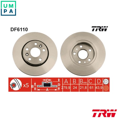Brake disc df6110 - disc,