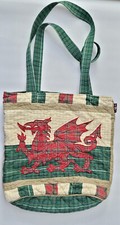 Welsh Dragon quilted, stiched bag