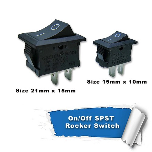 Rocker switch black spst - rocker,