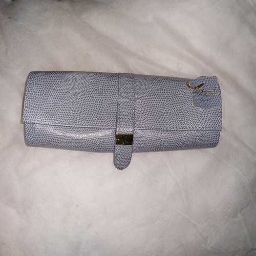 Snakeskin blue leather - blue,