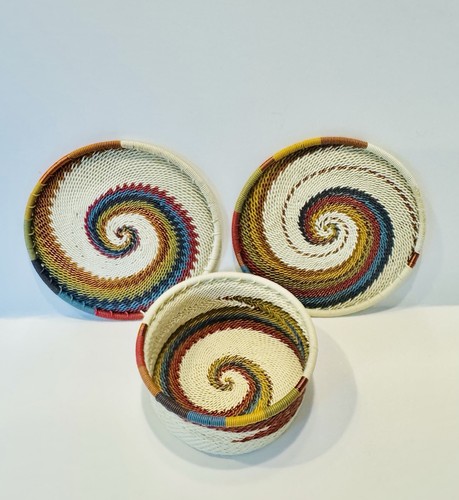 Vtg zulu telephone wire basket - telephone,