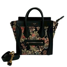 Nearly new Celine Luggage Nano Shopper, Jacquard Flower Leather, 2-way Handbag/S