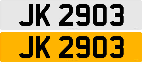2903 dateless number plate - number,