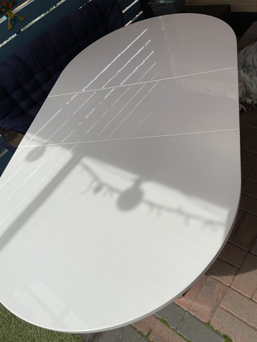 White gloss drop leaf - white,