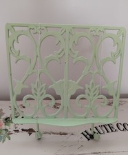Vintage Cast Iron Recipe Book Stand / Holder ~ Lime Green ~ Adjustable Feet