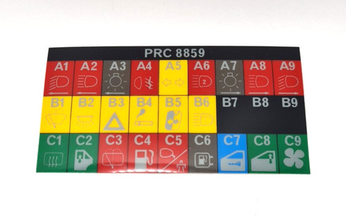 Fuse box cover label range - fuse,