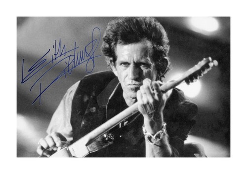 Keith richards signed - a4,