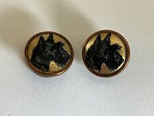 Vintage Scottie Dog Lion Brand Snap Cufflinks