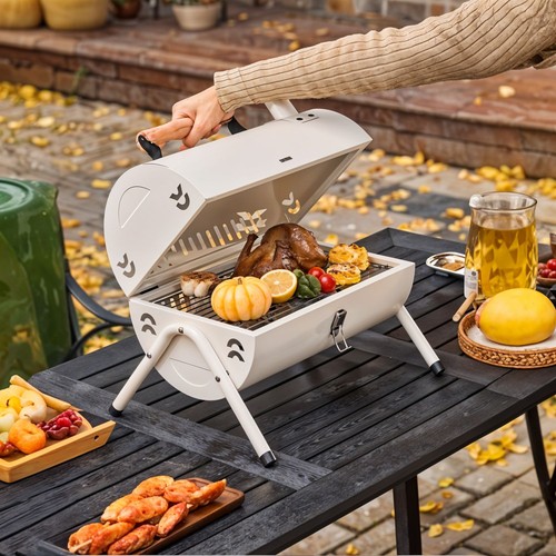 Portable barrel bbq charcoal - barrel,
