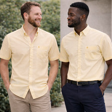 Mens Short Sleeve Oxford Shirt