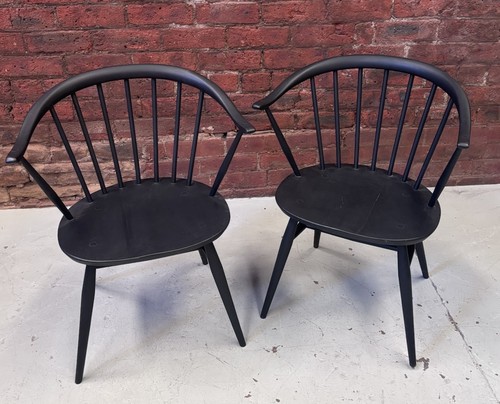 Pair black painted ercol - of,