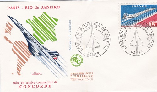France 1976 fdc - 1976, concorde