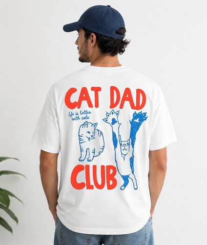 Cat dad club - t-shirt,, comfort