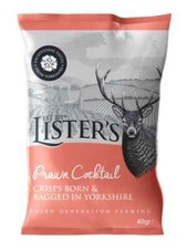 Lister's Crisps Prawn Cocktail - 24 x 40g FREE P&P