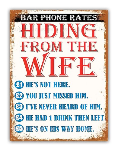 Funny hiding from the wife - ",