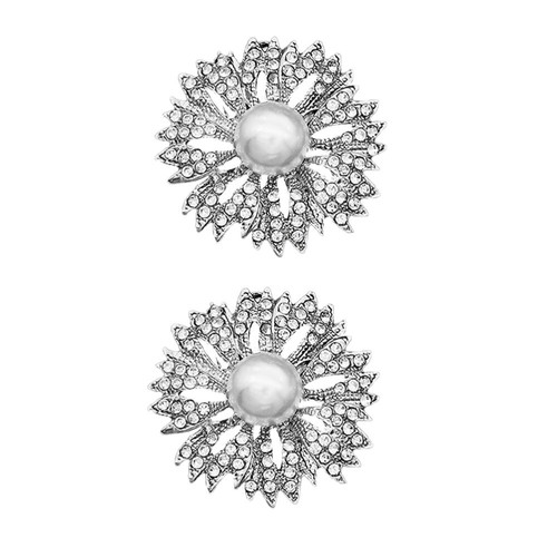 Pearl shoe clip - pearl, diamante