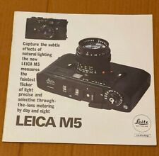 Leica M5 Camera 8 x 8 in Brochure, 24 Page, 1970's Approx