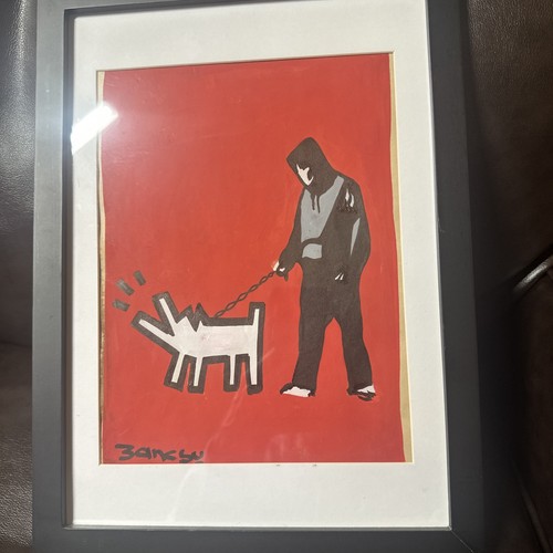 Banksy original signed drawing - signed,